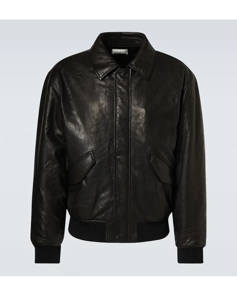 Saint Laurent Bomber in pelle Nero