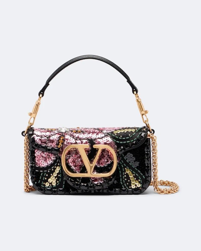 Valentino Garavani Borsa a mano Locò Small in raso Multicolore