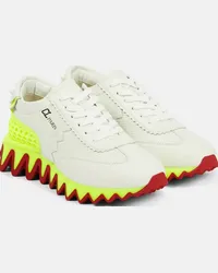 Christian Louboutin Sneakers Loubishark in pelle Bianco