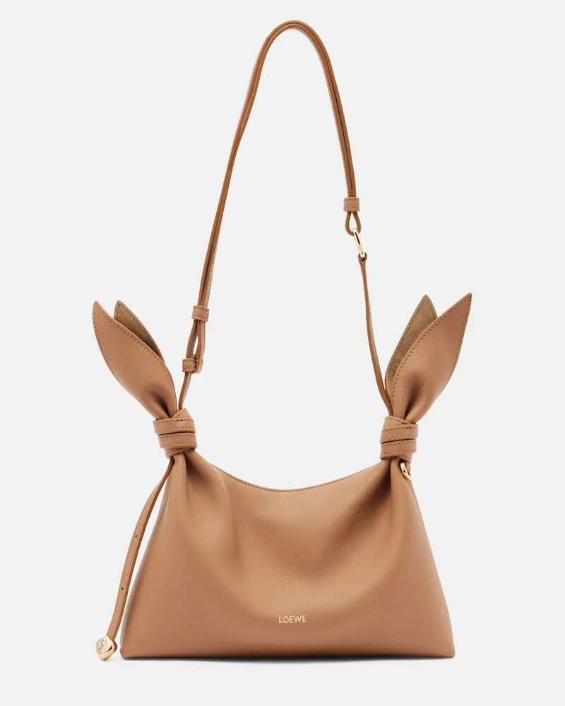 Loewe Borsa a spalla Scarf Mini in pelle Marrone