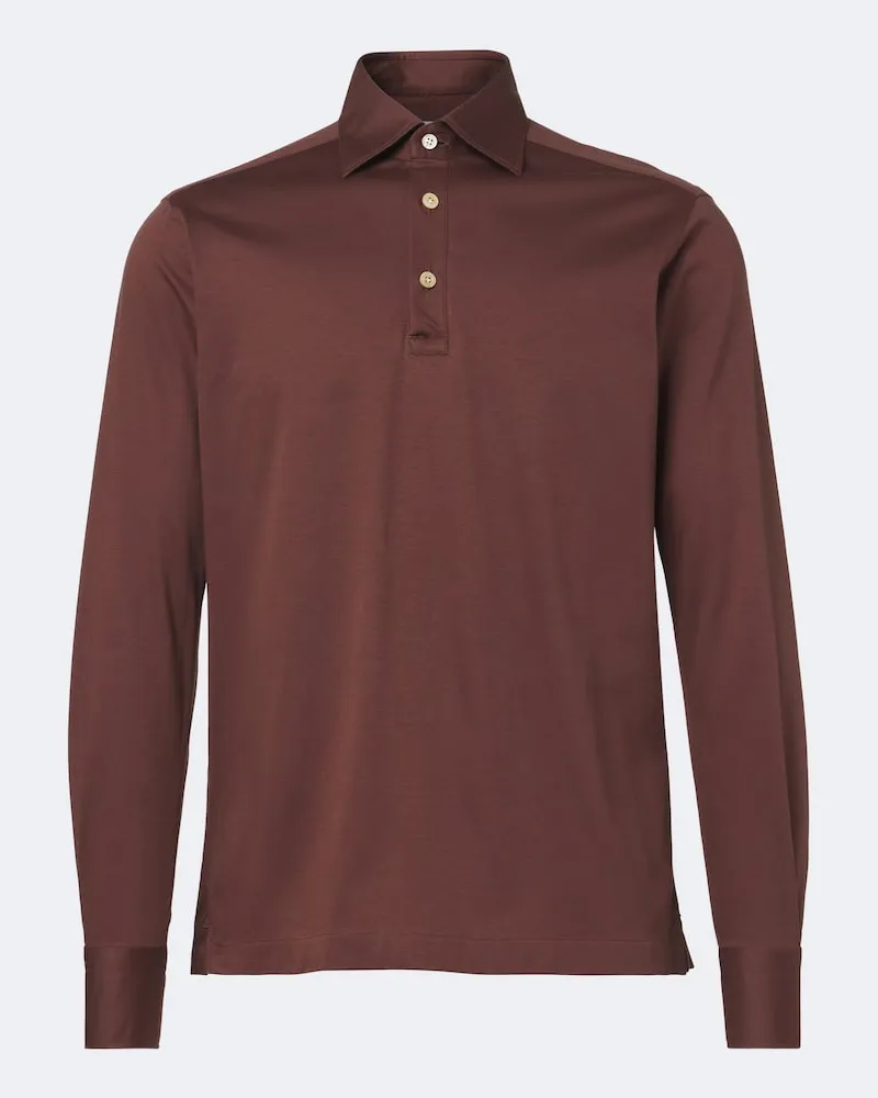 Kiton Polo in cotone Marrone