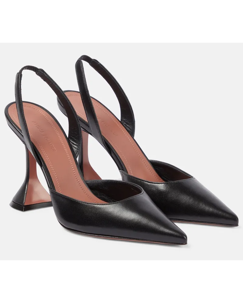 Amina Muaddi Pumps slingback Holli in pelle Nero