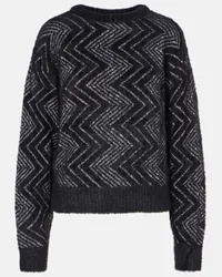 Missoni Pullover in maglia lamé a zig-zag Nero