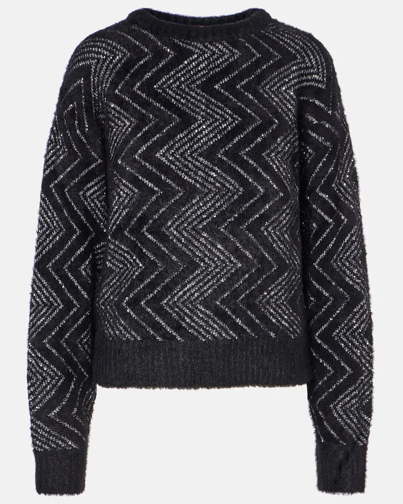 Missoni Pullover in maglia lamÃ© a zig-zag Nero