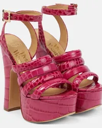 Vivienne Westwood Sandali con plateau Britney in pelle Rosa