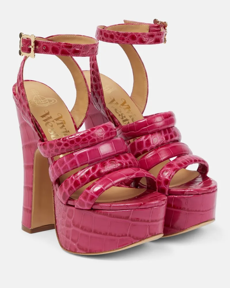 Vivienne Westwood Sandali con plateau Britney in pelle Rosa