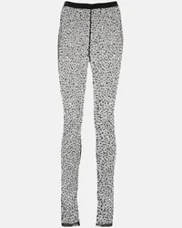 Isabel Marant Leggings Tanael con cristalli Argento