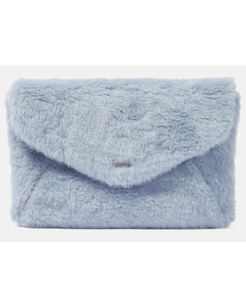 Max Mara Clutch in teddy di alpaca, lana e seta Blu