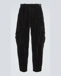 Giorgio Armani Pantaloni cargo in velluto Nero