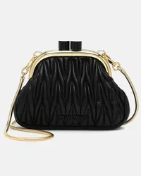 Miu Miu Clutch Miu Belle Mini in pelle matelassé Nero