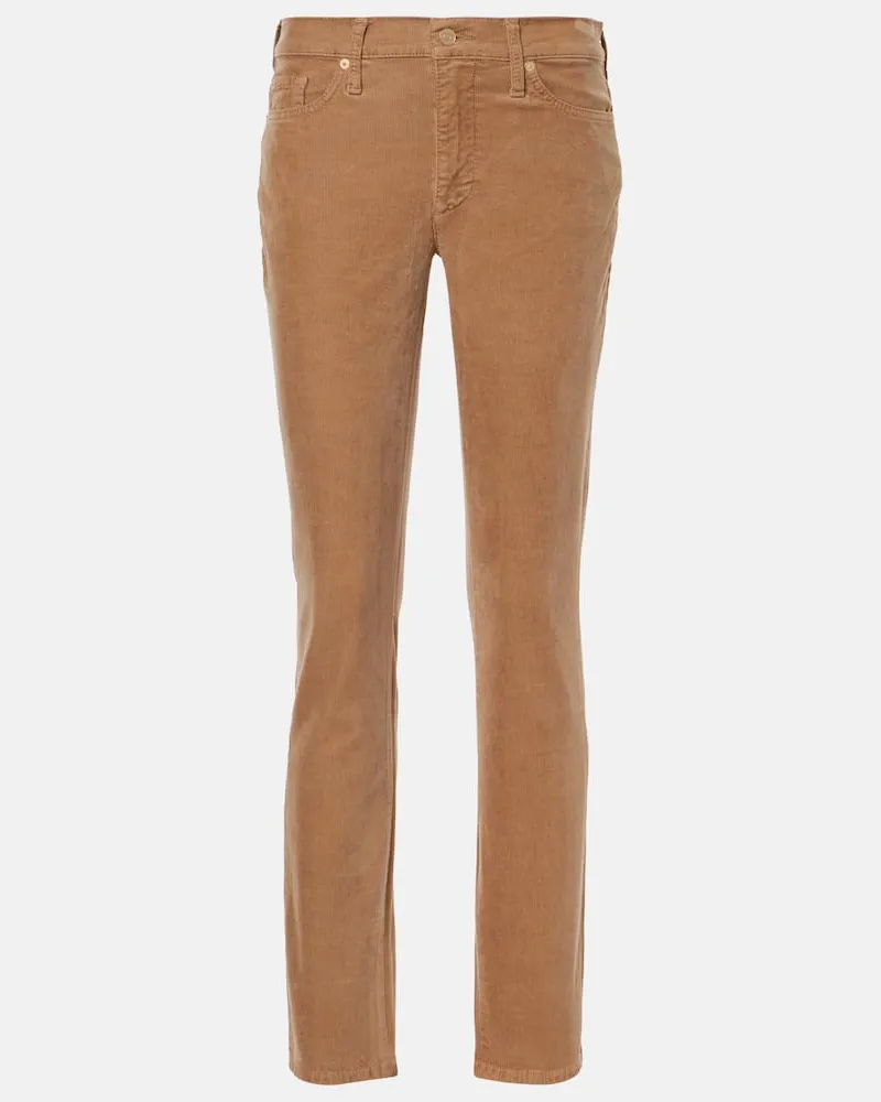 7 for all mankind Pantaloni Roxanne in velluto a coste Beige