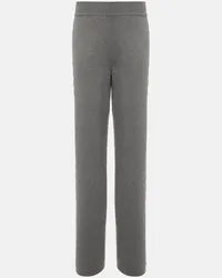 Loro Piana Pantaloni a gamba larga in cashmere Grigio