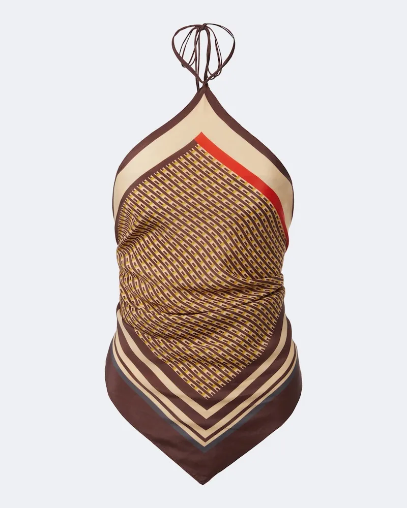 SIR Top Cooper con scollo all'americana Multicolore