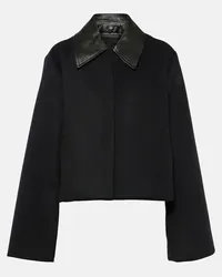 Proenza Schouler Giacca cropped in misto lana e cashmere Nero