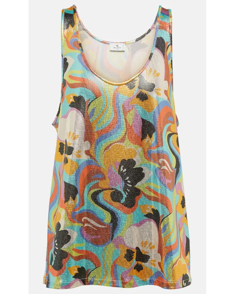 Etro Tank top con scollo rotondo e stampa Multicolore