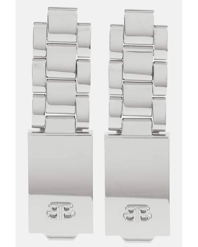 Balenciaga Orecchini pendenti 24/7 Monaco BB Argento
