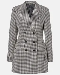 Dolce & Gabbana Blazer in misto lana pied-de-poule Nero