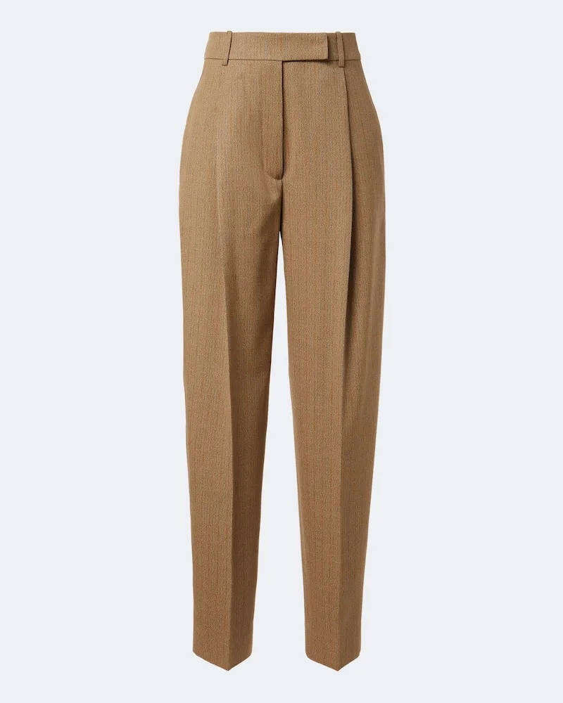 Róhe Róhe Pantaloni Daria in misto lana Marrone