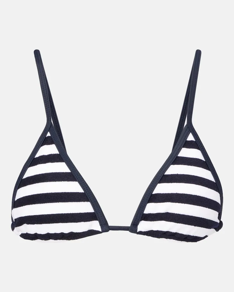 JADE SWIM Top bikini Via in spugna a righe Blu