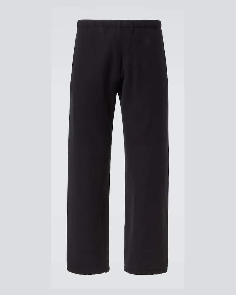 AURALEE Pantaloni sportivi in jersey di cotone Nero