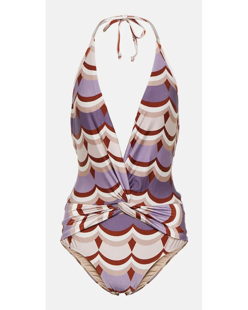 Adriana Degreas Costume intero Vintage Waves con stampa Multicolore