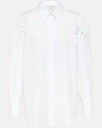 Alexander McQueen Camicia in popeline cotone Bianco