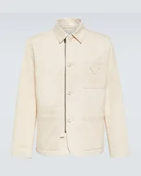 Prada Giacca blouson in cotone Bianco