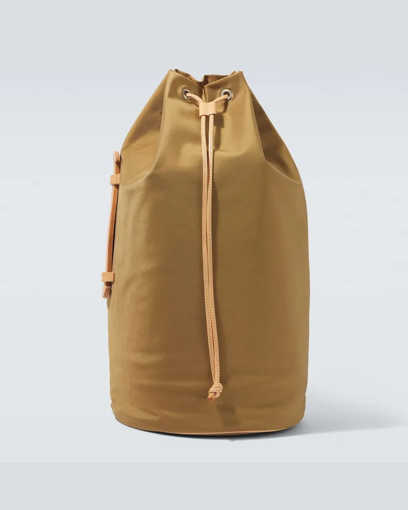 AURALEE X Aeta - Borsa a spalla con finiture in pelle Beige