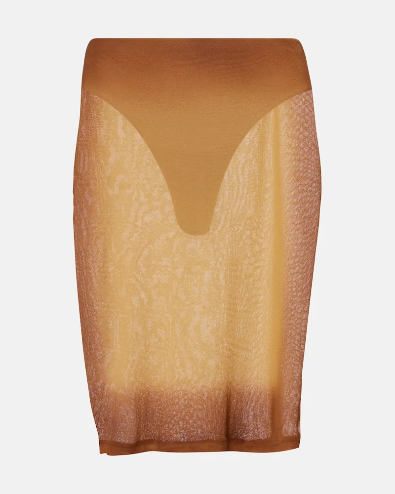ATTICO Gonna midi in tulle Giallo