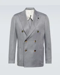 LARDINI Blazer in misto seta e cashmere Grigio