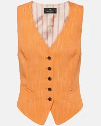 Etro Gilet monopetto Arancione