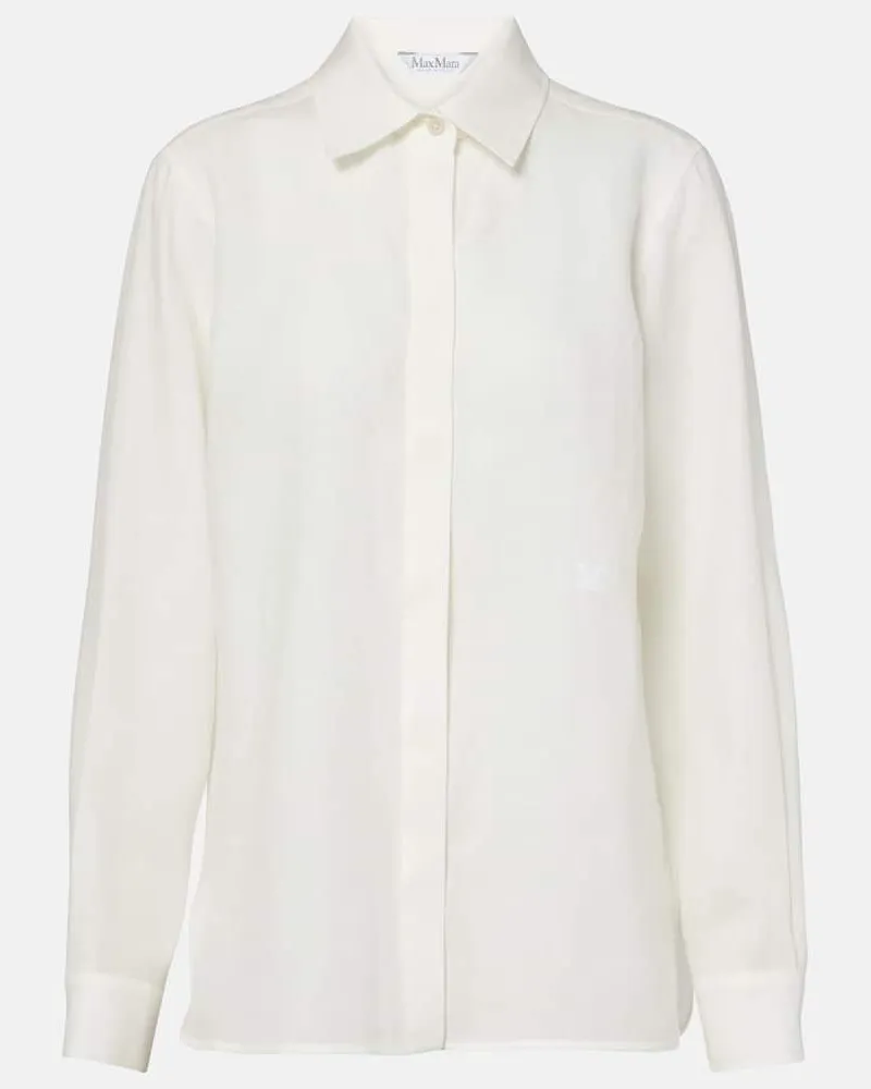 Max Mara Camicia Abisso in lino Bianco