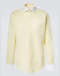 Prada Camicia Oxford in cotone Giallo