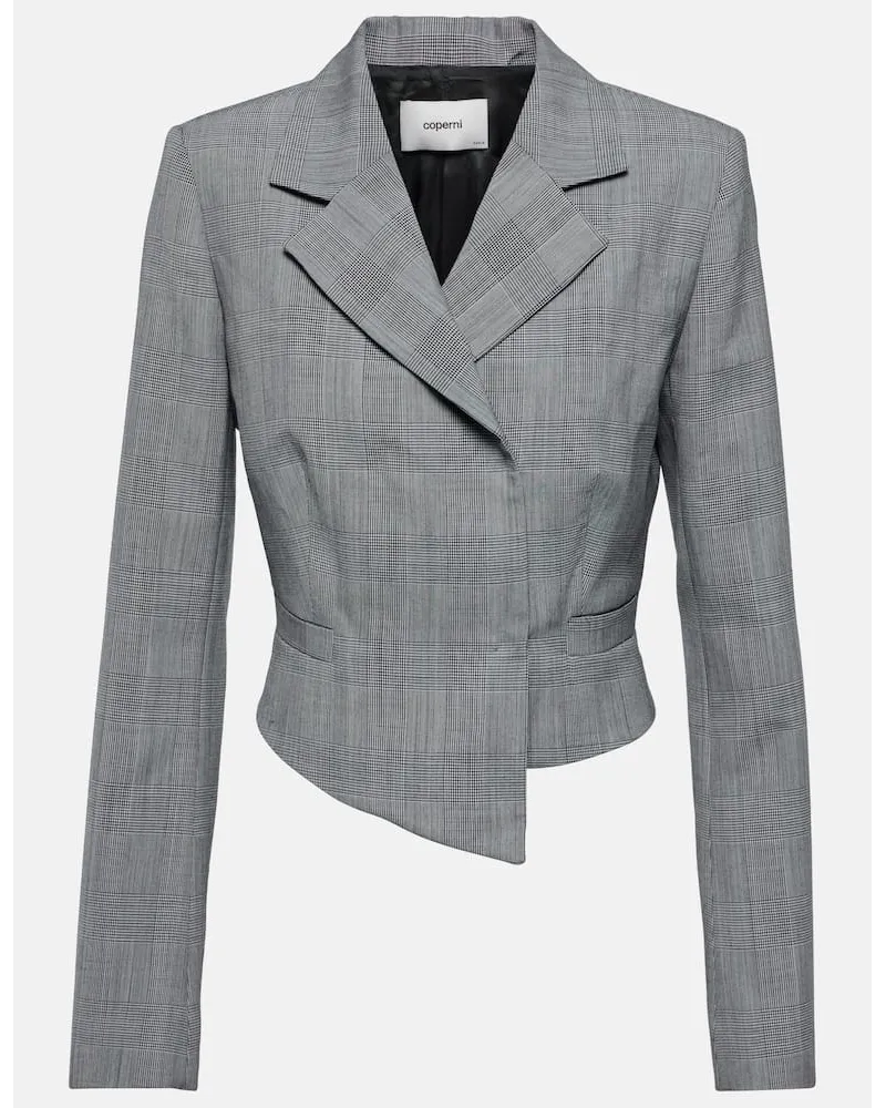 COPERNI Blazer in lana vergine a quadri Grigio