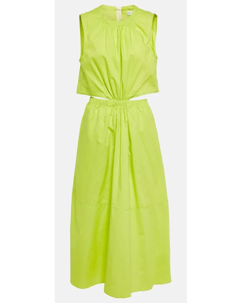 Proenza Schouler White Label - Abito midi in cotone con cut-out Verde