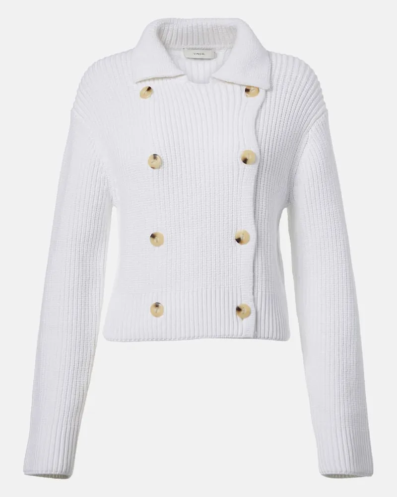 Vince Cardigan doppiopetto in misto cotone Bianco