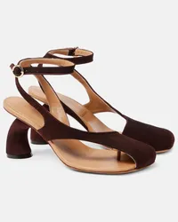 Dries van Noten Sandali in suede Marrone