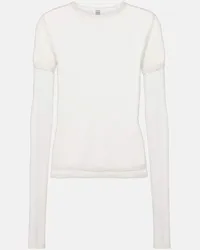 Totême Top in jersey Bianco