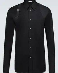 Alexander McQueen Camicia Harness in cotone Nero