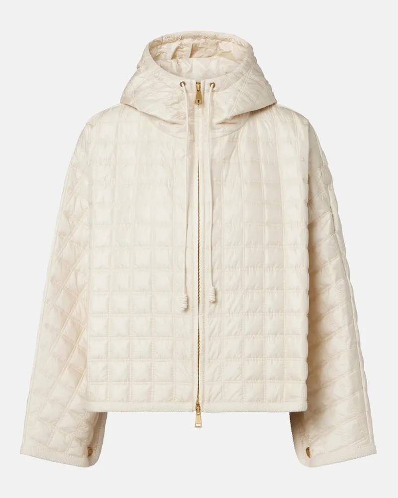 Moncler Piumino trapuntato con cappuccio Beige
