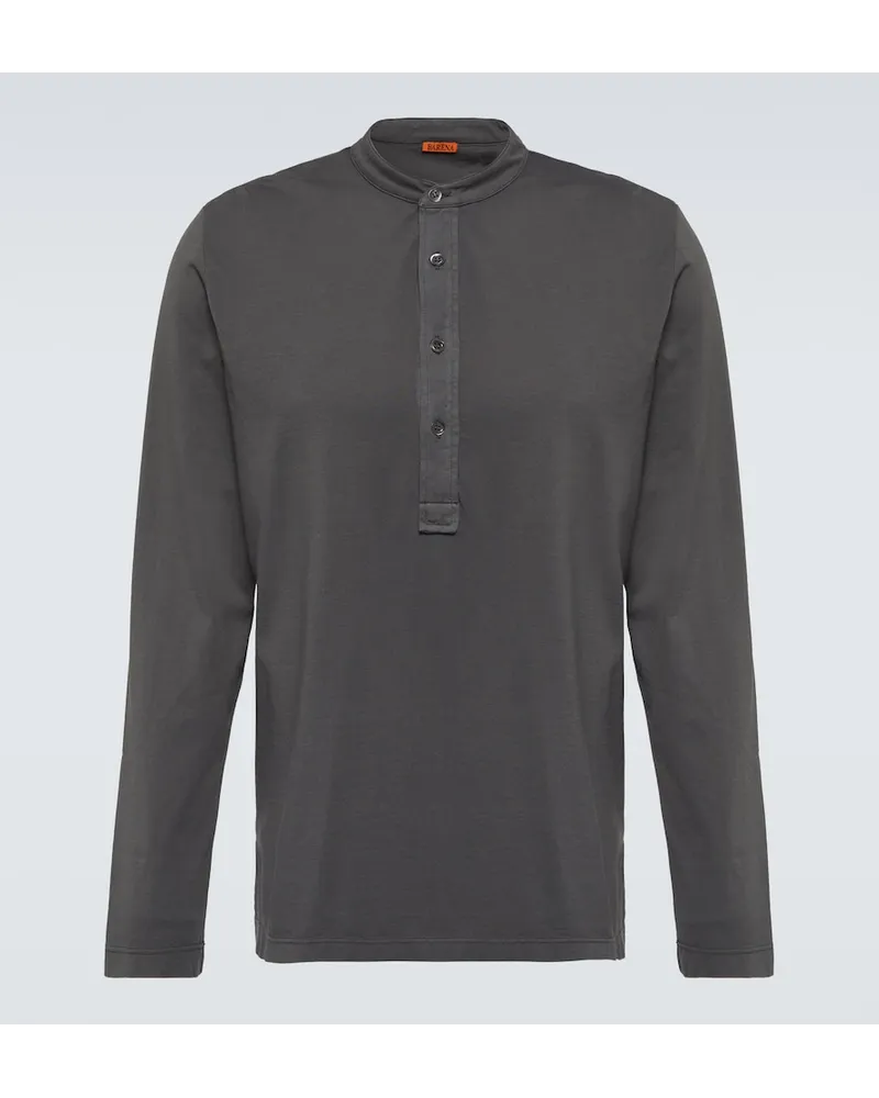 BARENA Top con bottoni in cotone Grigio