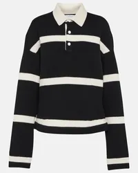 J.W.Anderson Polo in misto lana a righe Nero