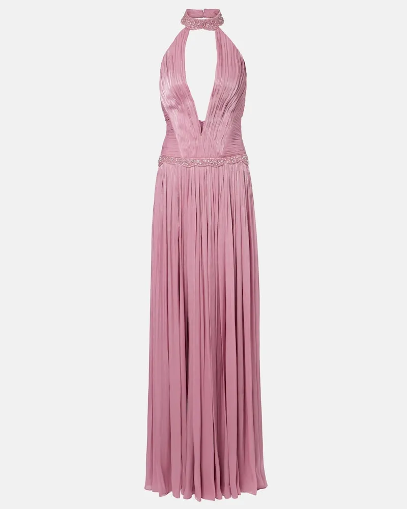 COSTARELLOS Abito lungo Juliette in georgette lamÃ Rosa
