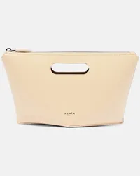 Alaïa Alaïa Clutch Folded Mini in pelle Beige