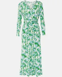 Diane von Furstenberg Abito midi Timmy con stampa Verde