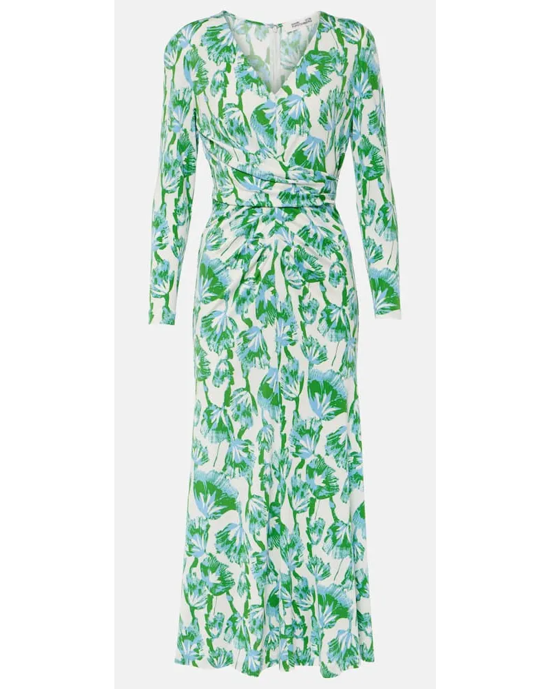 Diane von Furstenberg Abito midi Timmy con stampa Verde
