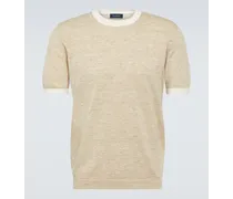 T-shirt in lino e cotone