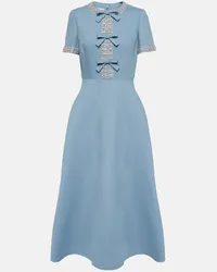 Valentino Garavani Abito midi in Crepe Couture Blu