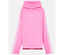 Balenciaga x Adidas - Felpa in cotone con cappuccio Rosa