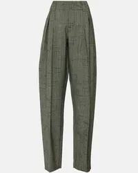 Bottega Veneta Pantaloni tapered a gamba larga Grigio